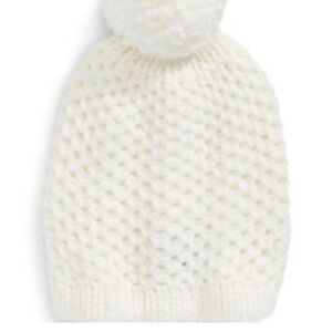 Lord & Taylor Ivory Knit Hat